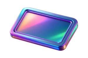A colorful square with a rainbow background png