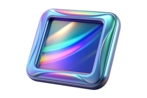 A colorful square with a rainbow design on it png