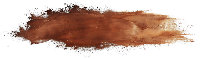 Abstract Brown Paint with Transparent Background - A Brushstroke of Texture and Color png