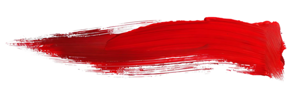 Red Paint Stroke on a Transparent Background, Creating a Dynamic and Artistic Effect. png