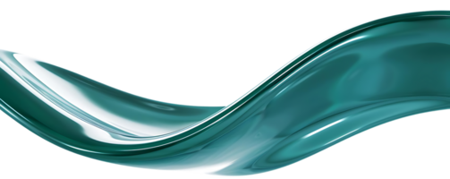 Abstract Teal Wave with a Transparent Background, Perfect for Modern Design Projects png