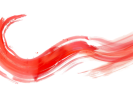 Abstract Red Brushstroke Painting with Transparent Background png
