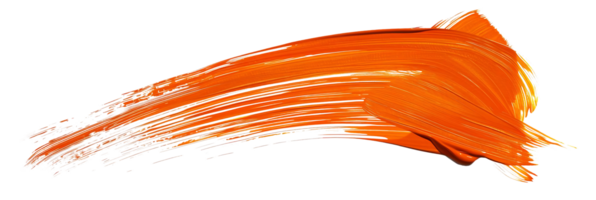 Orange Paint Swirl with Transparent Background, a Vivid and Artistic Design png