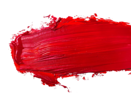 Red Paint Stroke with Transparent Background, a Vibrant and Artistic Abstract Element for Design Projects png