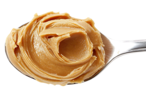 Peanut Butter on Spoon, Creamy Texture, Delicious Spread, Nutty Flavor, Smooth Consistency, Isolated Background, Transparent Background, High-Quality Image, Food Photography, Culinary Delights, Peanut Butter Lovers, Healthy Snack, Protein Source, Energy B png