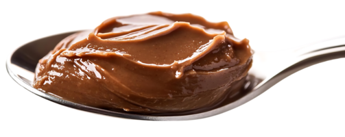 Chocolate Spread on Spoon with Transparent Background png