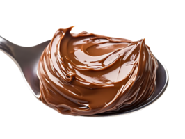 Chocolate Spread on a Spoon with a Transparent Background png