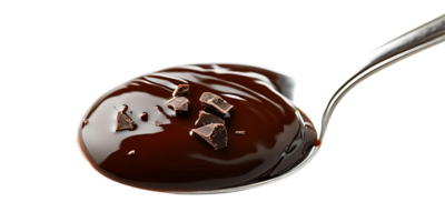 Chocolate Melts on Spoon with Transparent Background png