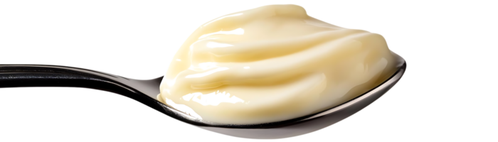 Creamy White Substance in Spoon with Transparent Background png