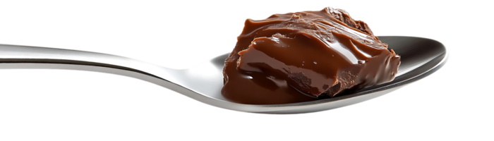 Melting Chocolate on a Spoon with Transparent Background png
