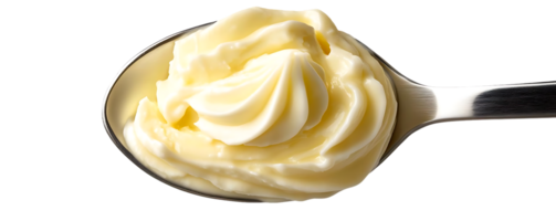 Creamy Butter Swirled in a Spoon, a Culinary Delight with Transparent Background png