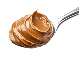 Peanut Butter Swirled on a Spoon with a Transparent Background png