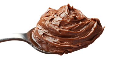 Chocolate Spread on a Spoon with a Transparent Background png