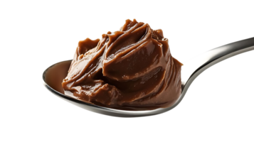 Chocolate Spread on a Spoon with a Transparent Background png