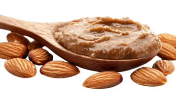 Almond Butter with Whole Almonds, a Delicious and Creamy Spread with a Transparent Background png