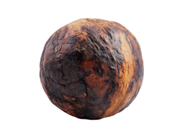 A Burnt Sphere with a Transparent Background, Isolated on a Black Background png