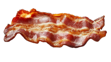 crujiente tocino chisporrotear con un delicioso transparente antecedentes png