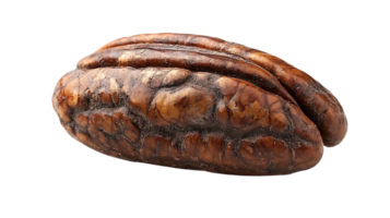 A Single Pecan Nut with a Transparent Background, Isolated on Black png