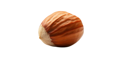 Hazelnut with Transparent Background, Isolated Nut, Brown Shell, Single Hazelnut, Close-up View, Healthy Snack, Natural Food, Delicious Nut, High-Quality Image, Dietary Supplement png