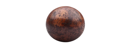 A Rusty Sphere Floating in a Transparent Background png