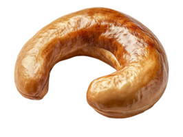 A Single Roasted Cashew Nut with a Transparent Background png