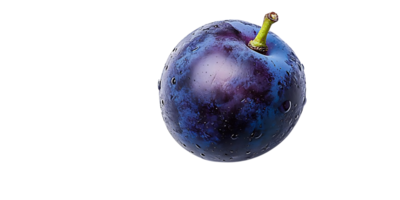 Fresh Plum with Dewdrops on a Transparent Background png