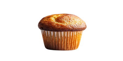 Single Golden Brown Muffin with Transparent Background, Isolated Bakery Treat with No Background png