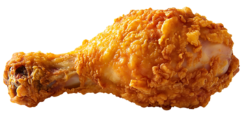 Crispy Fried Chicken Leg with a Deliciously Crunchy Coating and Transparent Background png