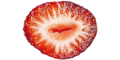 A Sliced Strawberry with a Transparent Background, Perfect for Your Design Projects png