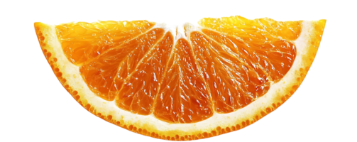 A Close-Up View of a Juicy Orange Slice with a Transparent Background png