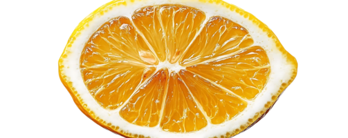 A Freshly Cut Lemon Slice with a Transparent Background, Perfect for Adding a Zing to Your Designs. png