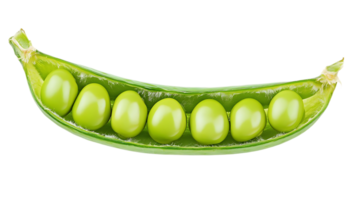 Fresh Green Peas in a Pod on a Transparent Background png