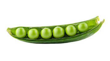 Fresh Green Peas in Pod with Transparent Background, Isolated on Black png