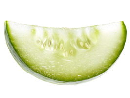 Fresh Cucumber Slice with Transparent Background, Isolated on Black, Perfect for Your Design Needs. png