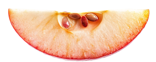 A Close-Up View of a Sliced Apple with a Transparent Background png