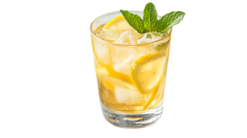 Refreshing Iced Tea with Lemon and Mint, A Delicious Summer Drink with a Transparent Background png