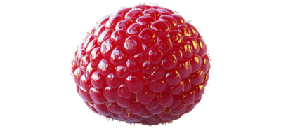 A Single, Ripe Raspberry with a Transparent Background, Perfect for Culinary and Artistic Applications png