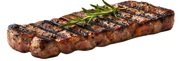 Grilled Steak with Rosemary on a Transparent Background - Perfect for Your Recipe or Menu png
