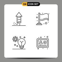4 Universal Filledline Flat Colors Set for Web and Mobile Applications christmas deep learning holiday milestone machine learning Editable element Design Elements vector