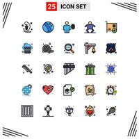 25 User Interface Filled line Flat Color Pack of modern Signs and Symbols of add human skin care baby human Editable element Design Elements vector