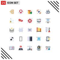 Stock element Icon Pack of 25 Line Signs and Symbols for bottle sport xmas ring path Editable element Design Elements vector