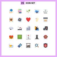 Set of 25 Modern UI Icons Symbols Signs for digital gear on off cloud sprout Editable element Design Elements vector