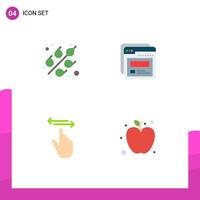 4 Creative Icons Modern Signs and Symbols of cereal hand page help right Editable element Design Elements vector