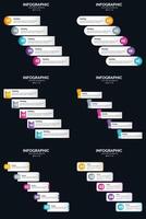 element 6 Infographics Pack Presentation slide template 5 Steps cycle diagrams and timelines vector