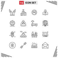 Stock element Icon Pack of 16 Line Signs and Symbols for service browser no creative author Editable element Design Elements vector