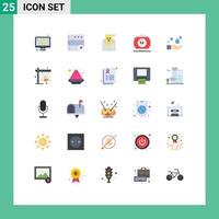 Universal Icon Symbols Group of 25 Modern Flat Colors of sports game e equipment invitation Editable element Design Elements vector