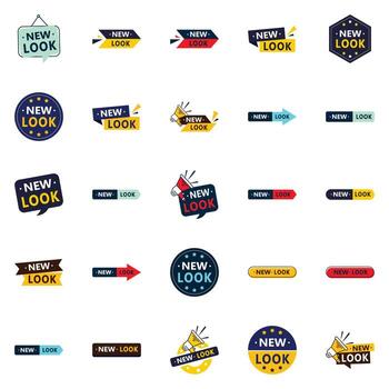 25 alta calidad elemento elementos para un nuevo Mira en tu marca vector