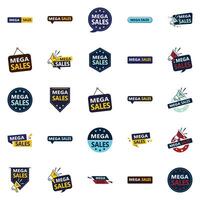 Make a Bold Statement with the Mega Sale element Bundle 25 Eye catching Designs Included vector
