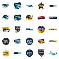 Transform Your Designs with Available Now 25 element Banners Pack vector