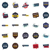 Available Now 25 element Banners for Dynamic and Professional Designs vector